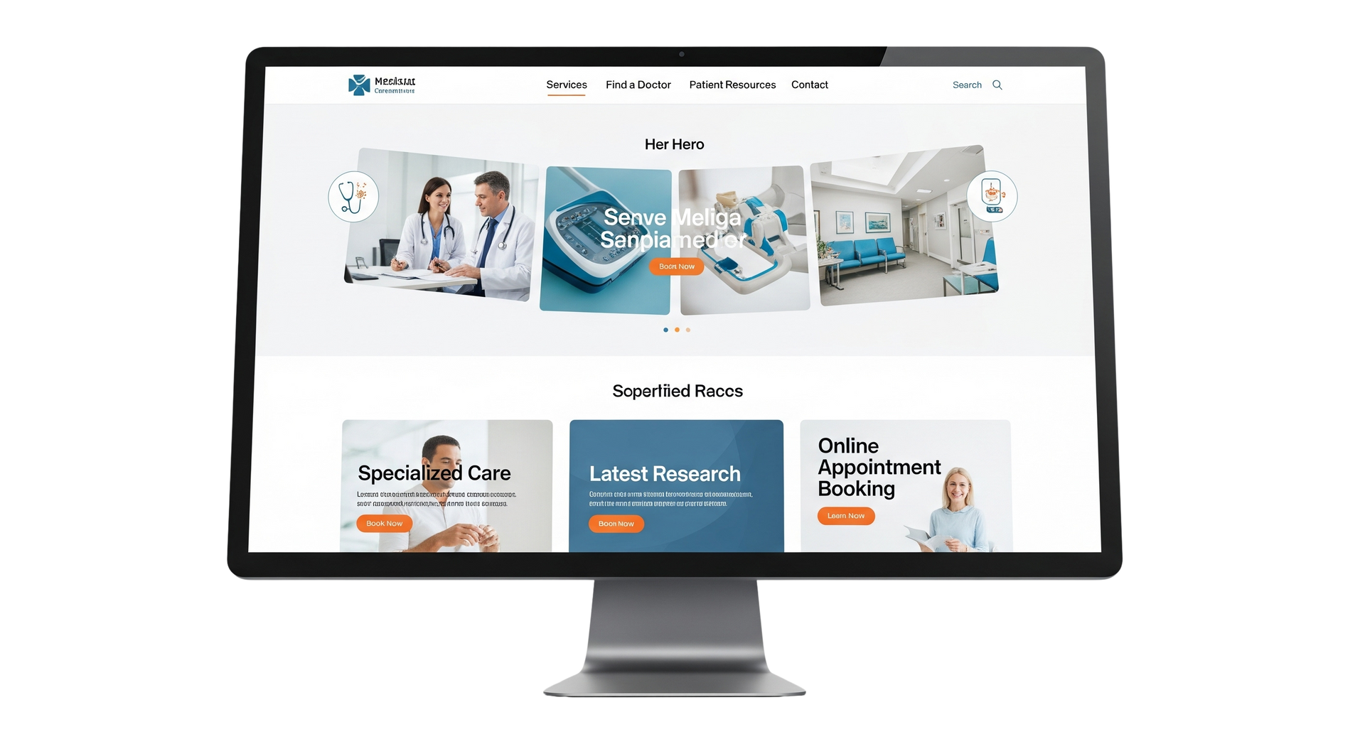 Medical web page design
